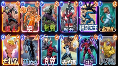 漫威终极逆转灭霸阵容搭配攻略